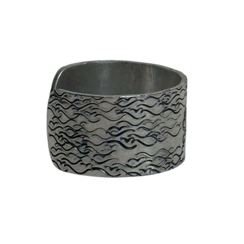 Handmade Octopus design silver aluminum hypoallergenic adjustable cuff ring - Picture 7 of 9
